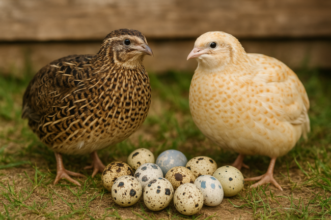 12 huevos fecundados de codorniz japonesa – Coloraciones mixtas